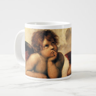 Sistine Madonna, Angels detail by Raphael Large Coffee Mug