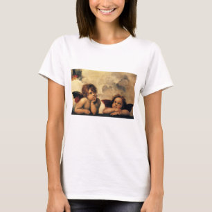 Sistine Madonna, Angels detail by Raphael T-Shirt