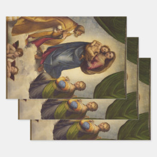 Sistine Madonna by Rapahel Wrapping Paper Sheet