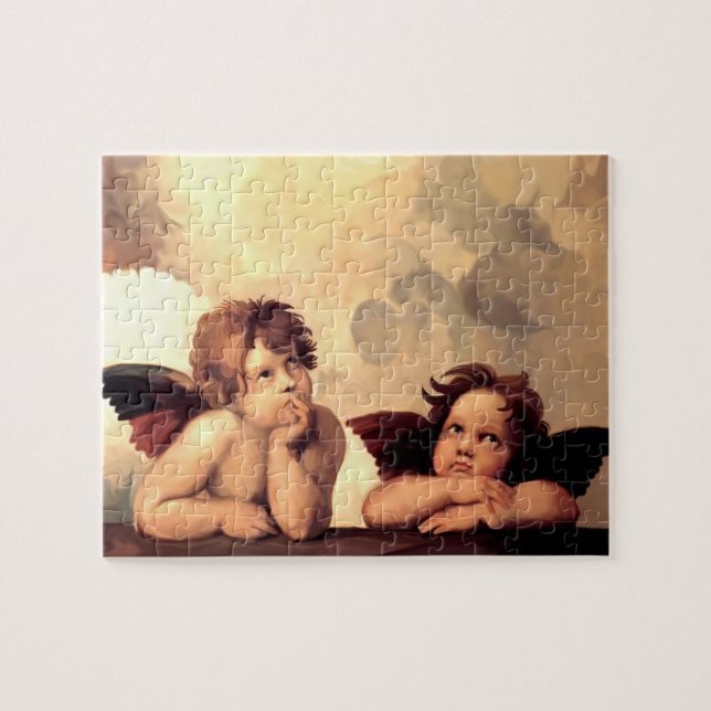 Sistine Madonna Cherubs Raffaelo Sanzio Jigsaw Puzzle (Horizontal)