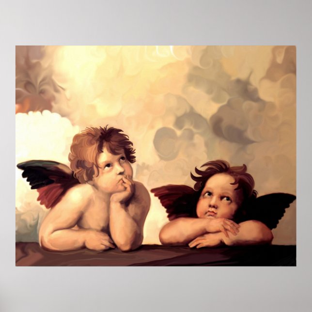 Sistine Madonna Cherubs Raffaelo Sanzio Poster (Front)