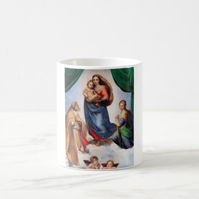 Sistine Madonna, Raphael Coffee Mug (Center)