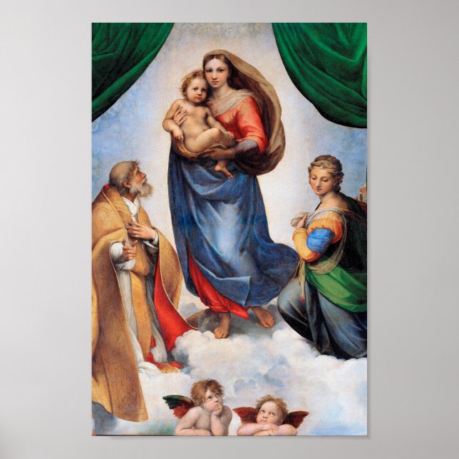 Sistine Madonna, Raphael Poster (Front)