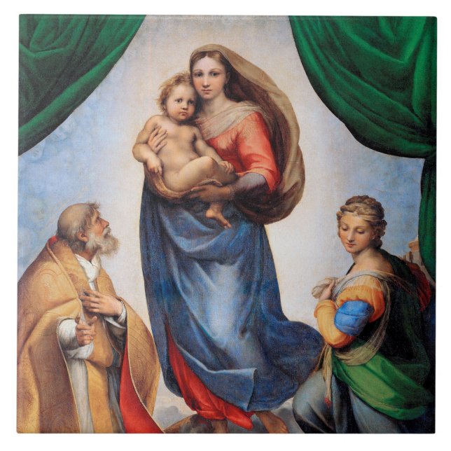 Sistine Madonna, Raphael Tile (Front)
