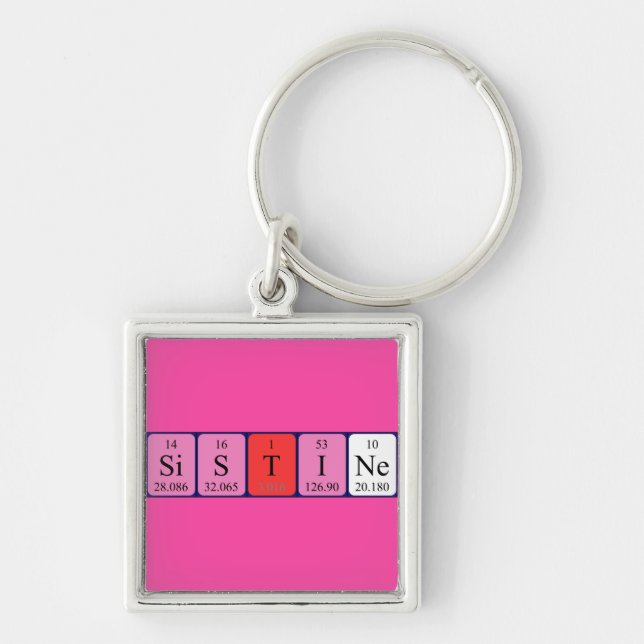 Sistine periodic table name keyring (Front)