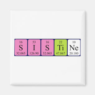 Sistine periodic table name magnet