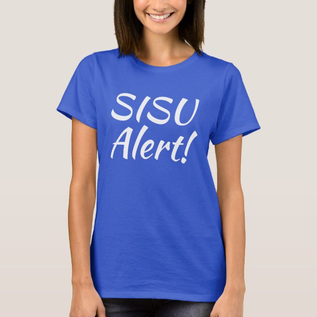 SISU Alert! Finnish Women's T-Shirt (Blue) (Front)