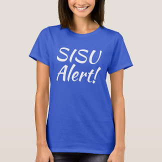 SISU Alert ! T-shirt femme finlandaise (bleu)