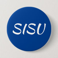 SISU Button (Round; Blue; Finnish Button)