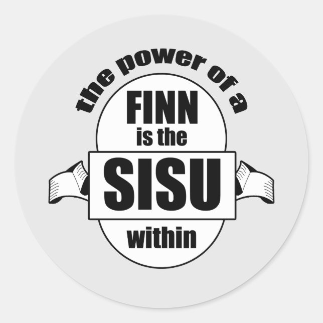 SISU Finn Power Classic Round Sticker (Front)