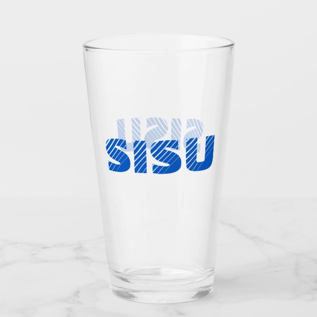 SISU Finnish Glass Tumbler Glassware (Front)