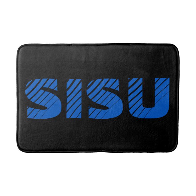 SISU Finnish Sauna Bath Mat (Black) (Front)