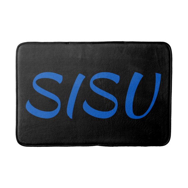SISU Finnish Sauna Bath Mat (Black; Alt Font) (Front)