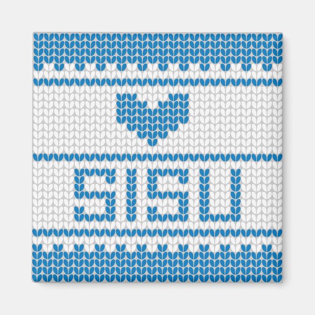 Sisu Heart Knit Magnet 1 (Front)