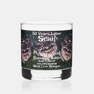 SISUL Pissed Shampoo Bottle 50TH REUNION Whiskey Glass