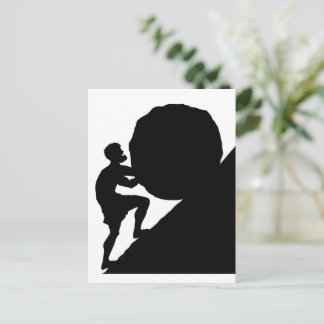Sisyphus and Rock, Greek Mythology Postcard