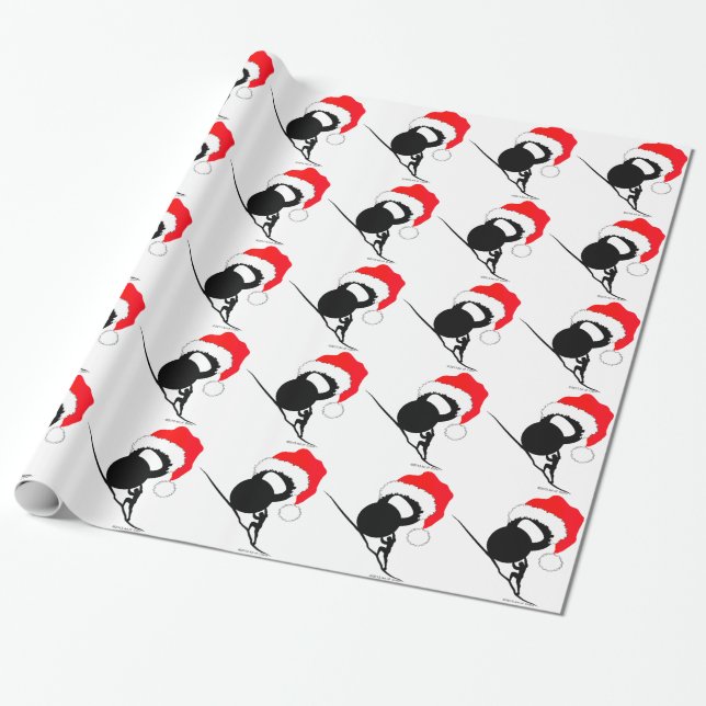 Sisyphus Kettlebell Merry Christmas Wrapping Paper (Unrolled)