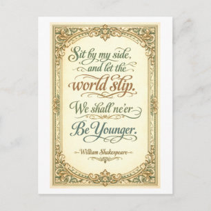 "Sit By My Side" Shakespeare Postcard