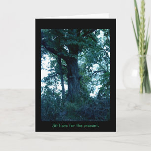 Sit Here Tree Card