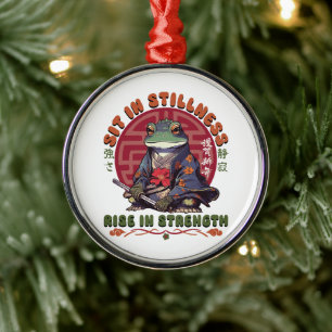 Sit in Stillness Metal Ornament