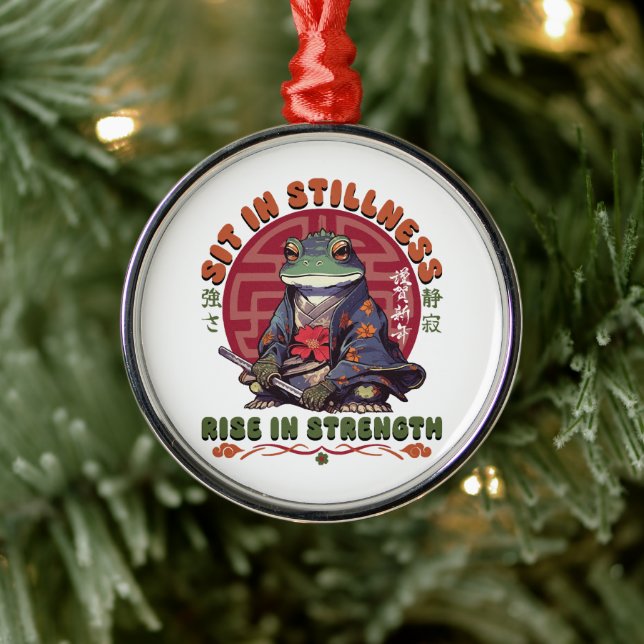 Sit in Stillness Metal Ornament (Tree)