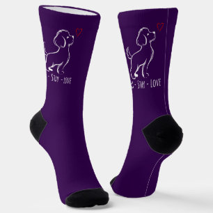 Sit-Stay-Love Bichon Socks