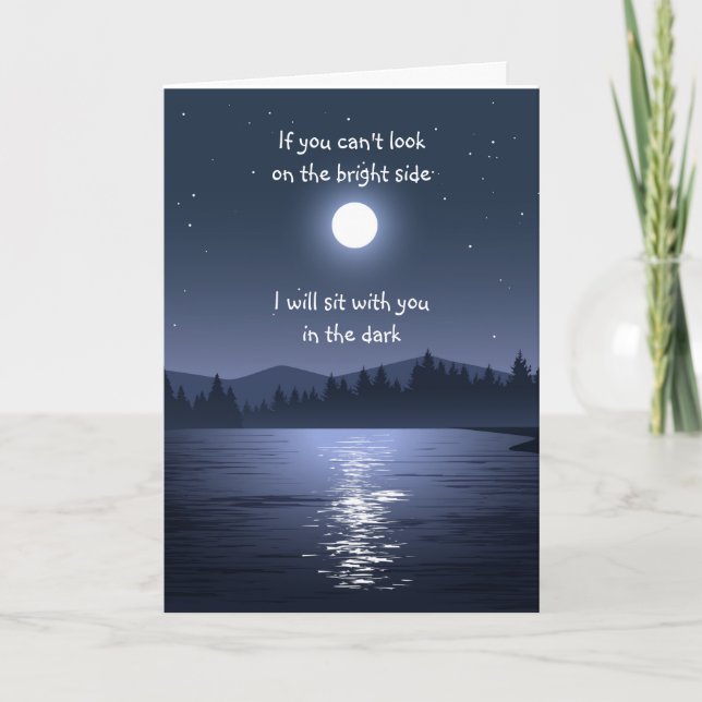 Sit with You in the Dark Encouraging Card (Front)