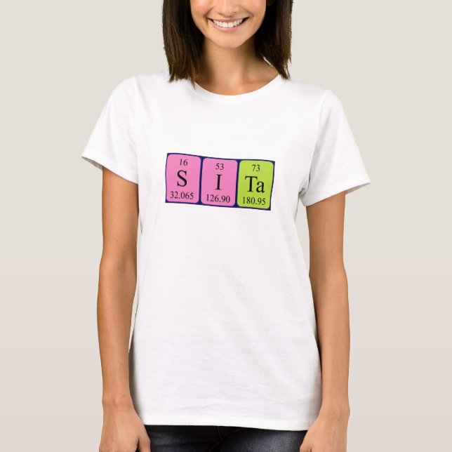 Sita periodic table name shirt (Front)