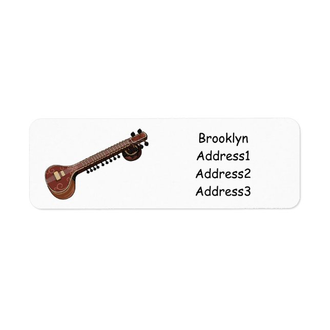 Sitar cartoon illustration (Front)