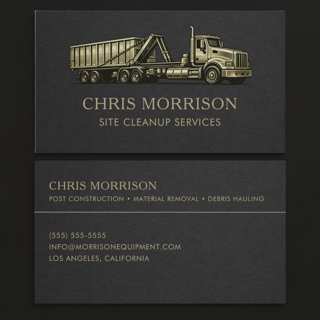 Site Cleanup Services Professional  Business Card (Creator Uploaded)