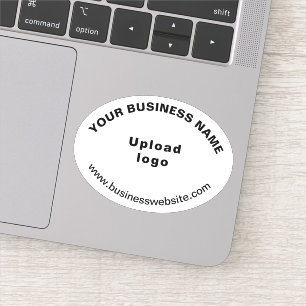 Site d'affaires sur Sticker en vinyle de forme ova