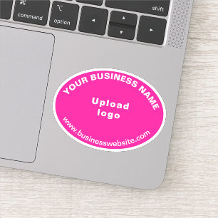 Site d'affaires sur Sticker en vinyle rose ovale