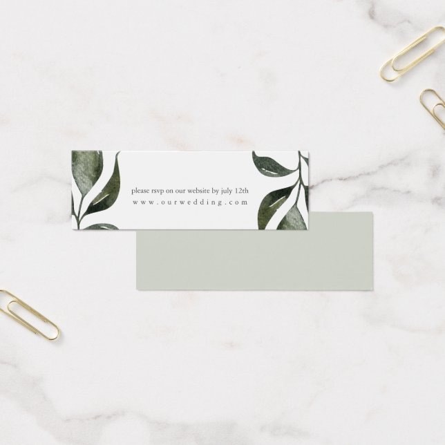 Site de Mariages Feuille Sage Green RSVP (Bureau)