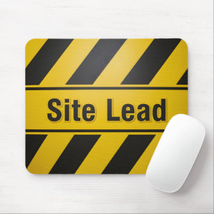 Site Lead Construction Hazard Stripe Mouse Pad