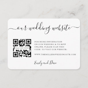 Site mariage Carte de boîtier photo CODE QR 