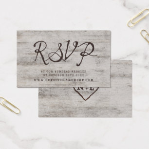 Site Mariage d'écorce de bouleau RSVP Insérer des 