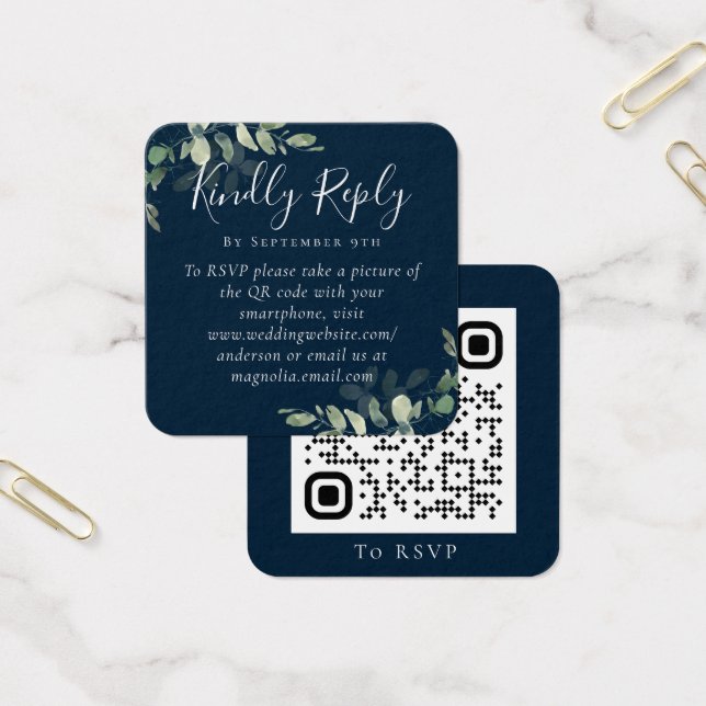 Site Mariage Eucalyptus QR Code RSVP (Bureau)