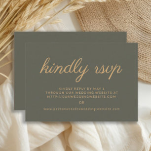 Site Mariage Olive Green Kindly RSVP