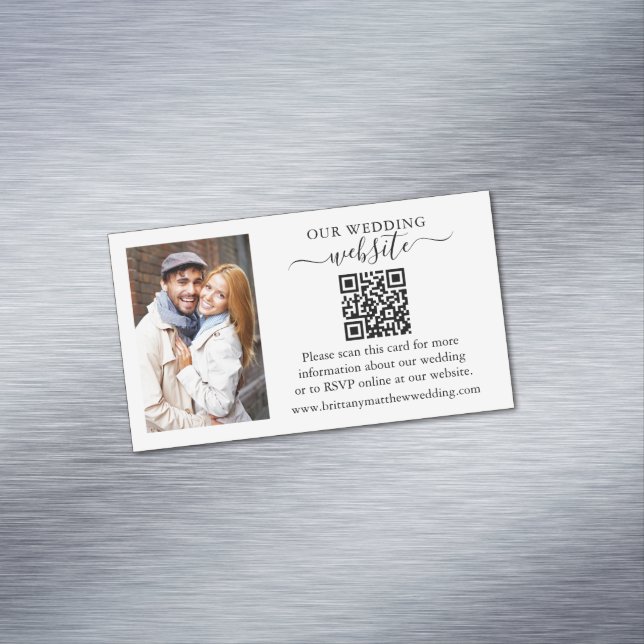 Site mariage QR Photo 25 Magnet Cards (In Situ)