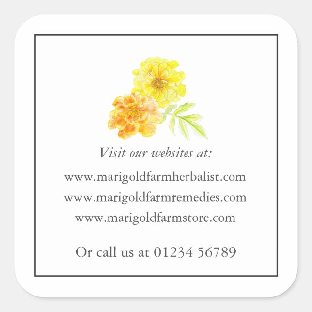 Site modèle Marigold Sticker (Devant)