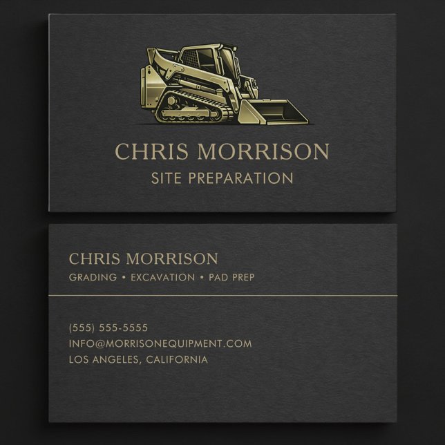 Site Preparation Contractor Services Business Card (Creator Uploaded)