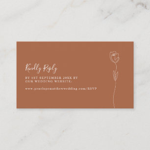 Site Rose romantique Carte de boîtier RSVP