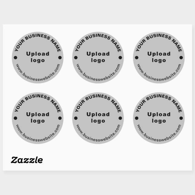 Site Web d'affaires sur Sticker gris rond (Feuille)