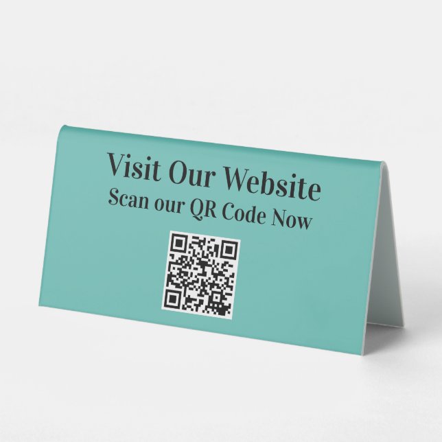 Site Web de code QR couleur turquoise Signes de bu (Recto)