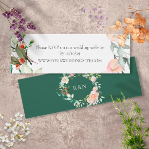 Site Web de Mariage Couronne de Rose Sauvage RSVP