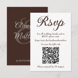 Site Web de Mariage Espresso RSVP avec Code QR