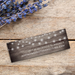 Site Web de Mariage Rustique RSVP   Mini Cartes