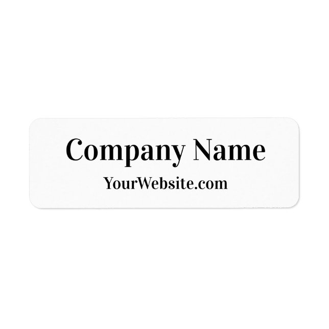 Site Web de nom d'entreprise Étiquette de produits (Devant)