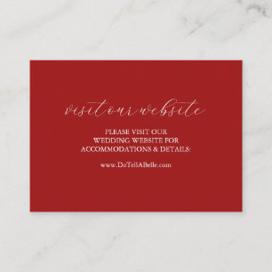 Site Web mariage Insertion Carte Berry d'hiver Rou