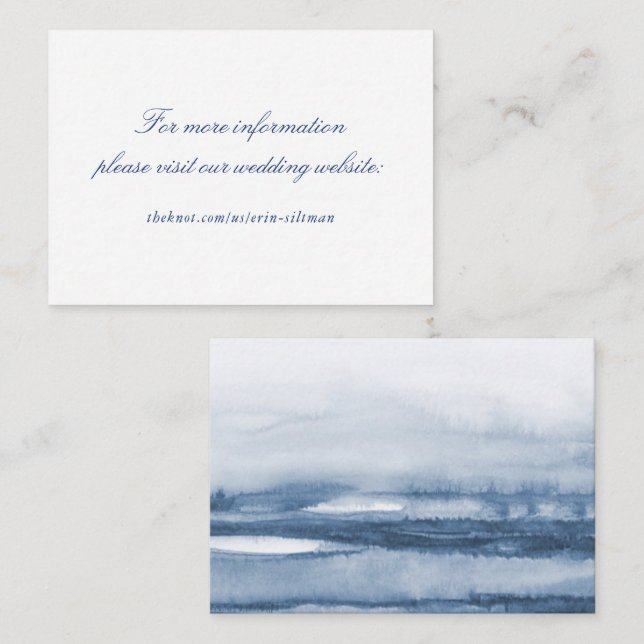 Site Web mariage Insertion Carte - Jeu de Baie de  (Devant / Derrière)